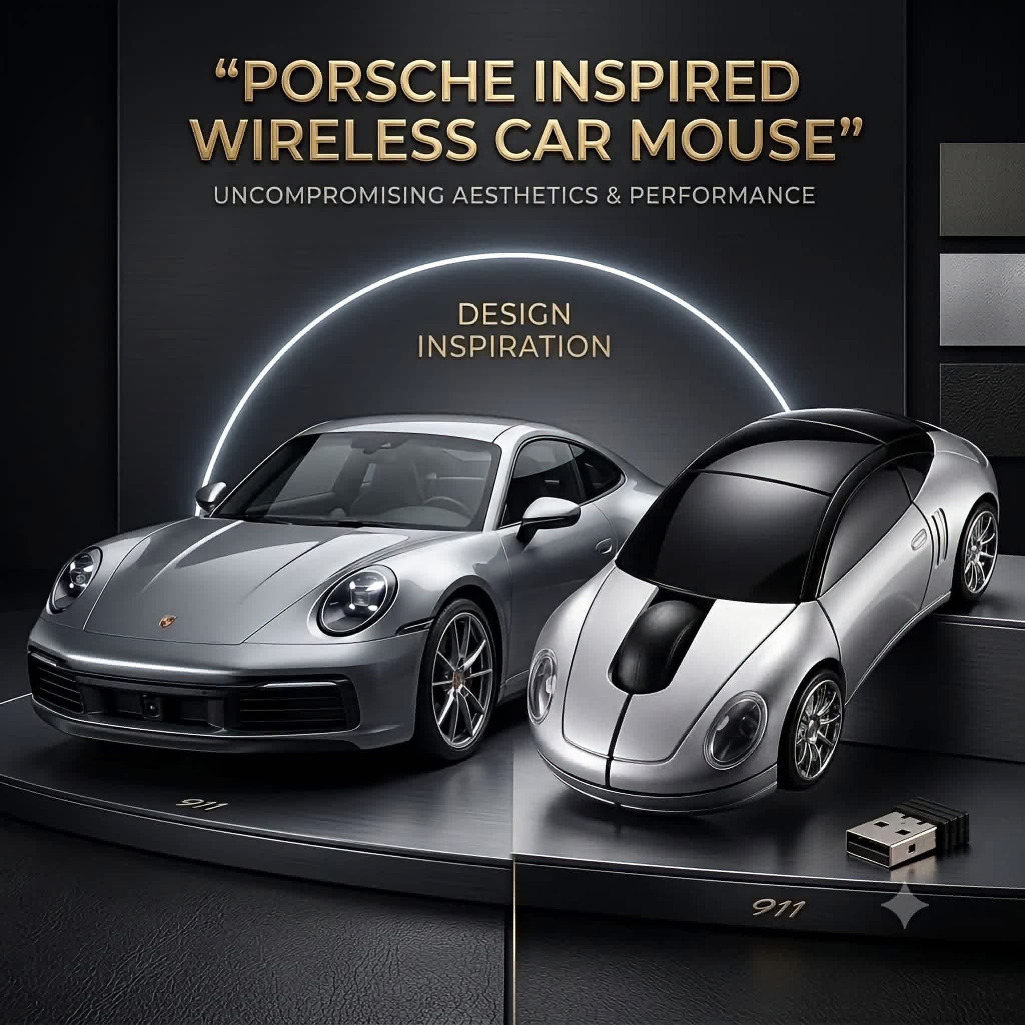 Porsche Wireless Mouse ,Mini Car Shape 2.4G Wireles